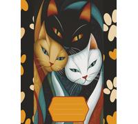 Purr-Fect Trio Notebook: Cat Composition Notebook, Cat Lover Composition Notebook: Abstract Art: College Ruled 8.5” x 11”: Journal Writing Notebook, Back To School