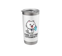 Purr-fecting Experiments | Scientist Cat Lover | Laboratory Stainless Steel Insulated Tumbler