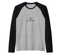 Purr-Fection: Playful Cat Lover Wordplay Raglan Baseball Tee, Men, Black/Athletic Heather, S