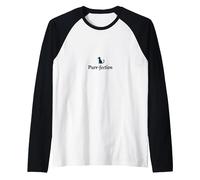 Purr-Fection: Playful Cat Lover Wordplay Raglan Baseball Tee, Men, Black/White, XXL