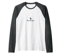 Purr-Fection: Playful Cat Lover Wordplay Raglan Baseball Tee, Men, Dark Heather/White, XXL