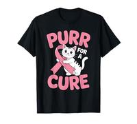 Purr for A Cure Cat Pink Ribbon Breast Cancer Awareness T-Shirt