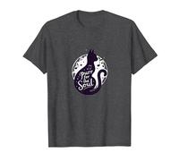 Purr for The Soul: Melodic Cat Silhouette Art T-Shirt, Men, Dark Heather Grey, 3XL