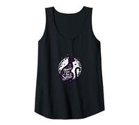 Purr for The Soul: Melodic Cat Silhouette Art Tank Top, Women, Black, XXL