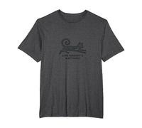 Purr Like Nobody's Watching - Whimsical Cat Lover T-Shirt, Men's Big and Tall, Dark Heather Grey, 4X Tall