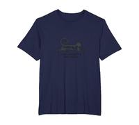 Purr Like Nobody's Watching - Whimsical Cat Lover T-Shirt, Men's Big and Tall, Navy, 2X Tall