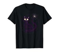 Purr Magic Enchanting Cat Moonlight T-Shirt, Men, Black, 4XL