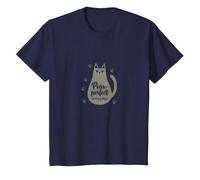 Purr-Perfect in Every Way: Adorable Cat Paw T-Shirt, Kids, Navy, 2 Years