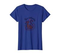 Purr-petually: Charming Cat Design for Pet Lovers T-Shirt, Women, Royal Blue, Large