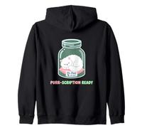 Purr Scription Ready Pharmacist Pharmacy Technician Rx Zip Hoodie