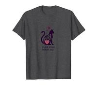 Purr Your Heart Out: Cute Cat Lover Music Note T-Shirt, Men, Dark Heather Grey, 5XL