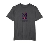 Purr Your Heart Out: Cute Cat Lover Music Note T-Shirt, Men's Big and Tall, Dark Heather Grey, 3X Tall