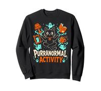 Purranormal Activity Funny Black Cat Halloween Sweatshirt