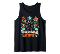 Purranormal Activity Funny Black Cat Halloween Tank Top