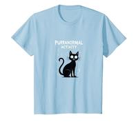 Purranormal Activity: Spooky Cat Halloween T-Shirt, Kids, Baby Blue, 6 Years