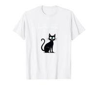 Purranormal Activity: Spooky Cat Halloween T-Shirt, Men, White, 6XL