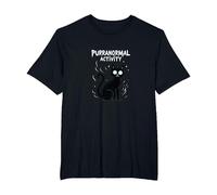 Purranormal Activity: Spooky Cat Halloween T-Shirt, Men's Big and Tall, Black, 5X Tall