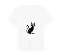 Purranormal Activity: Spooky Cat Halloween T-Shirt, Women's Plus, White, 6X