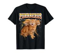 Purrberus 3-Headed Orange Cat Guarding The Underworld T-Shirt
