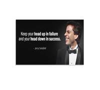 PURRCOCO Jerry Seinfeld Inspirational Phrase Poster1 Posters Wall Art Painting Canvas Prints Decor Poster Artworks 08x12inch(20x30cm)