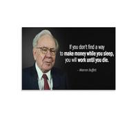 PURRCOCO Warren Buffett Inspirational Life Quotes Poster1 Print Photo Art Painting Canvas Poster Home Modern Decor Posters 20x30inch(50x75cm)