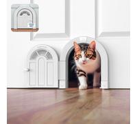 Purrfect Cat Door - No-Flap Interior Door for Cats Up to 20 lbs, Easy