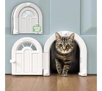 Purrfect Cat Door - No-Flap Interior Door for Cats Up to 20 lbs, Easy DIY Setup, Secured Installation in Minutes, No Training Needed