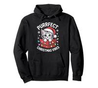 Purrfect Christmas Vibes Cute Kitten Lover Holiday Pet Tee Pullover Hoodie