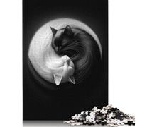 Purrfect Harmony Jigsaw Puzzles Puzzles for Adults Kids. 1000 Pieces Whimsical Challenge Toy Educational Game Home Decoration for Adults& Kids Age 14 Years Up 1000pcs (38x26cm)