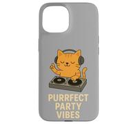 Purrfect Party Vibes DJ Cat Disco Design Case for iPhone 15