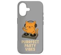 Purrfect Party Vibes DJ Cat Disco Design Case for iPhone 17