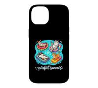 Purrfect Summer Cats Floating Pool Vacation Case for iPhone 14