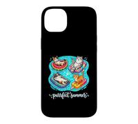 Purrfect Summer Cats Floating Pool Vacation Case for iPhone 14 Plus