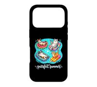 Purrfect Summer Cats Floating Pool Vacation Case for iPhone 17 Pro