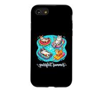 Purrfect Summer Cats Floating Pool Vacation Case for iPhone SE (2020) / 7/8