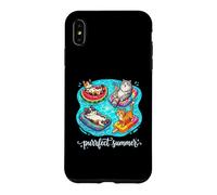 Purrfect Summer Cats Floating Pool Vacation Case for iPhone XS Max