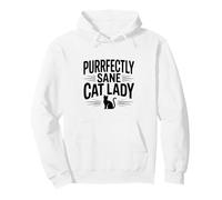 Purrfectly Sane Cat Lady Humor for Cat Lovers Pullover Hoodie