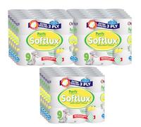 Purrfs Softlux 3ply Luxury Quilted Soft Toilet Rolls 9 Rolls (Citrus, 135 Rolls)
