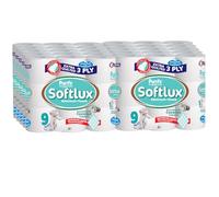 Purrfs Softlux 3ply Luxury Quilted Soft Toilet Rolls 9 Rolls (Coconut, 90 Rolls)