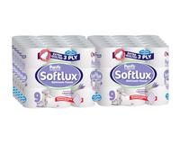 Purrfs Softlux 3ply Luxury Quilted Soft Toilet Rolls 9 Rolls (Lavender, 90 Rolls)