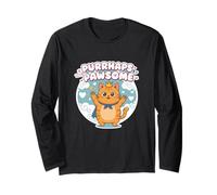 Purrhaps You're Pawsome Cute Cat Kawai Feline Lover Friends Long Sleeve T-Shirt