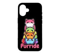 Purride Cats LGBTQ Pride Rainbow Flag Colors Kitten Case for iPhone 16