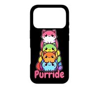 Purride Cats LGBTQ Pride Rainbow Flag Colors Kitten Case for iPhone 17 Pro