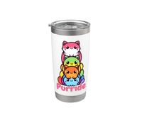 Purride Cats LGBTQ Pride Rainbow Flag Colors Kitten Stainless Steel Insulated Tumbler