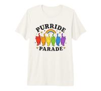 Purride Parade Rainbow Pride Cats Marching Design Premium T-Shirt