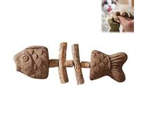 PurriDent - Fix Your Cat’s Dental Health, Natural Creative Fish Bone Cat Toy, Interactive Kitten Chew Playthings, Chew Stick Toys, Interactive Playtime, for Cats Teeth Cleaning (B - 1PC)