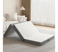 PurrJoys Folding Mattress Small Single 10CM, Trifold Guest Mattress with Washable Cover, Foldable Floor Mattresses for Travel, Camping, Studio, Dorm