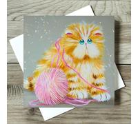 Purrling by Kim Haskins - The Ultimate Yarn-tangler Extraordinaire! Funny Cat Greeting Card
