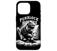 Purrlock Holmes Cat Detective Tee - Mystery Fun Inspector Case for iPhone 16 Pro