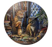 Puckator Lisa Parker Purrlock Holmes Cat Picture Clock - Wall Clock Clocks - Mens Cute Cool Preppy Home Gaming Room Bedroom Office Decor Decoration - Asthetic Accessories Stuff Men Things